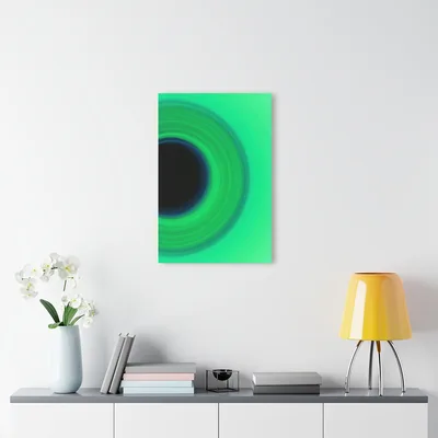 Obra de luz circular del fundador de ArtDrop en impresión en acrílico