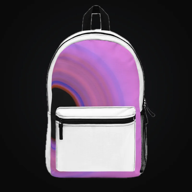 Circular light artwork shown on a backpack mockup