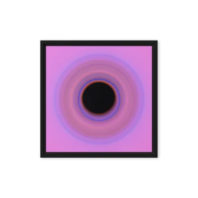 Obra de luz circular del fundador de ArtDrop en lienzo enmarcado