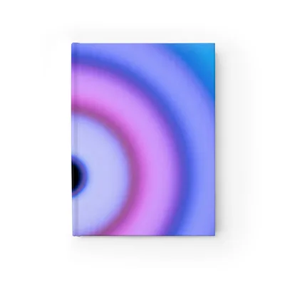 Circular light artwork by the ArtDrop founder on a real journal