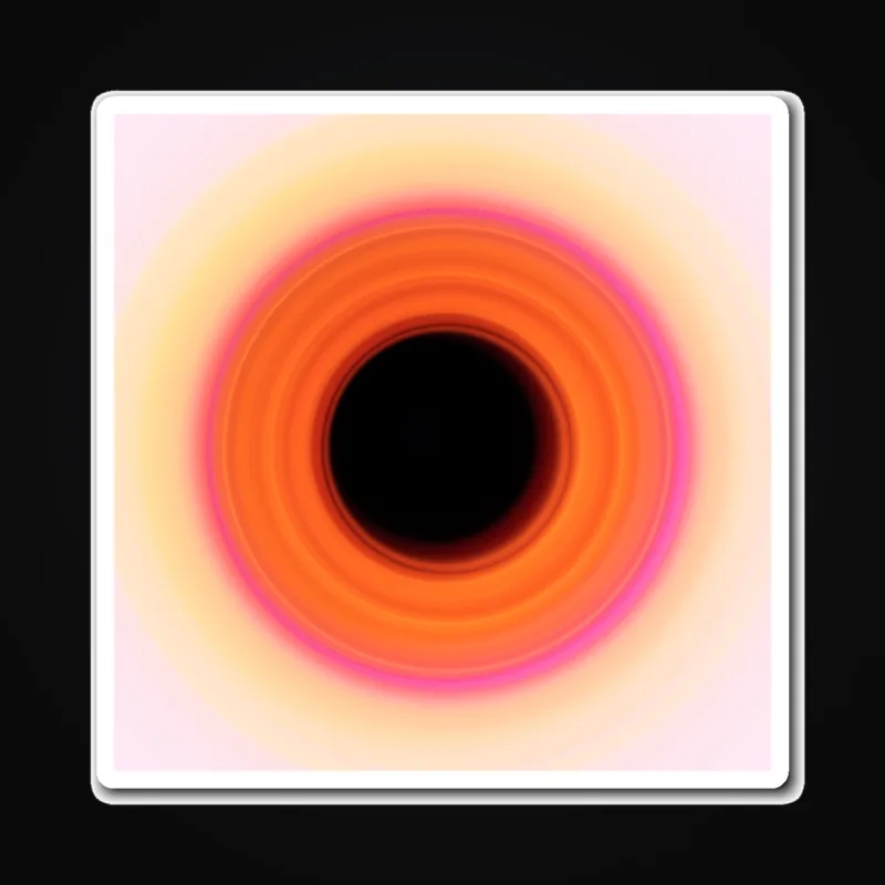 Circular light artwork shown on a magnet mockup