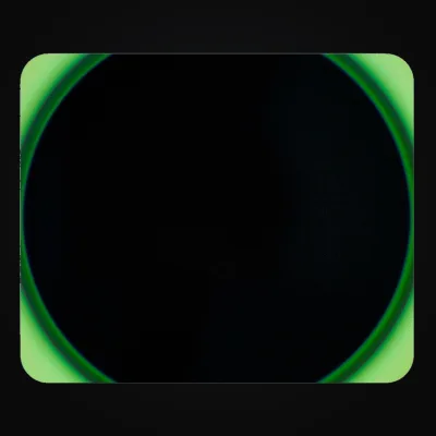 Circular light artwork shown on a mouse pad mockup