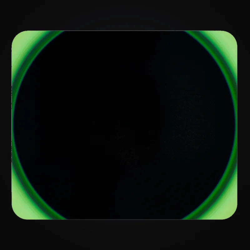 Circular light artwork shown on a mouse pad mockup
