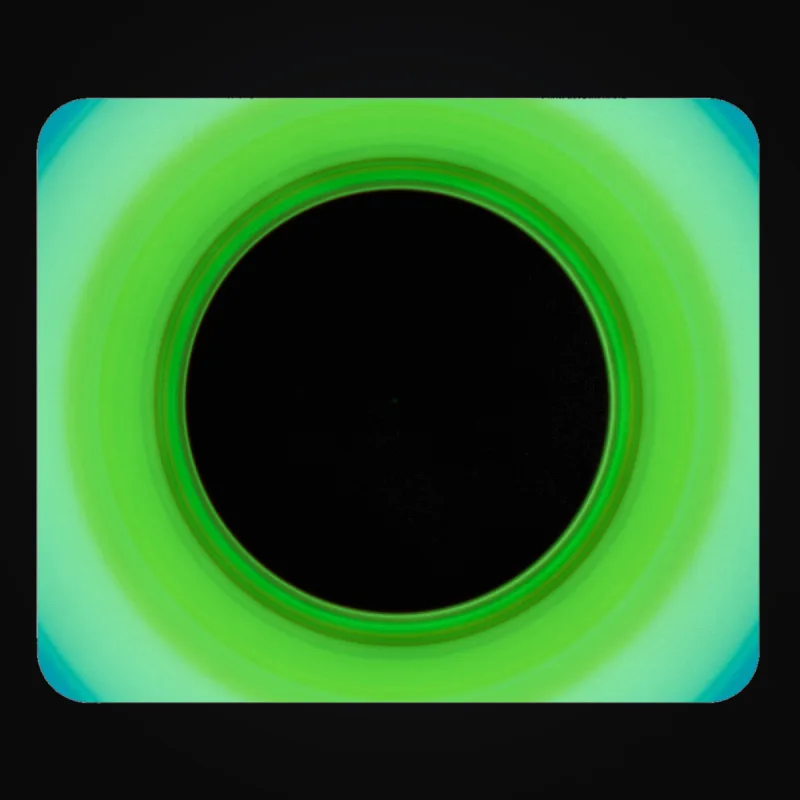 Circular light artwork shown on a mouse pad mockup