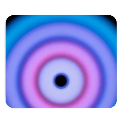 Circular light artwork by the ArtDrop founder on a real mouse pad