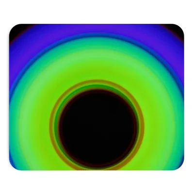 Circular light artwork by the ArtDrop founder on a real mouse pad