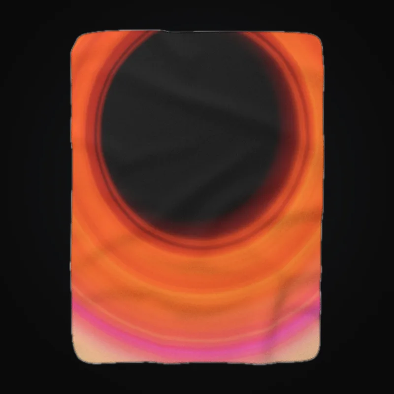 Circular light artwork shown on a sherpa blanket mockup