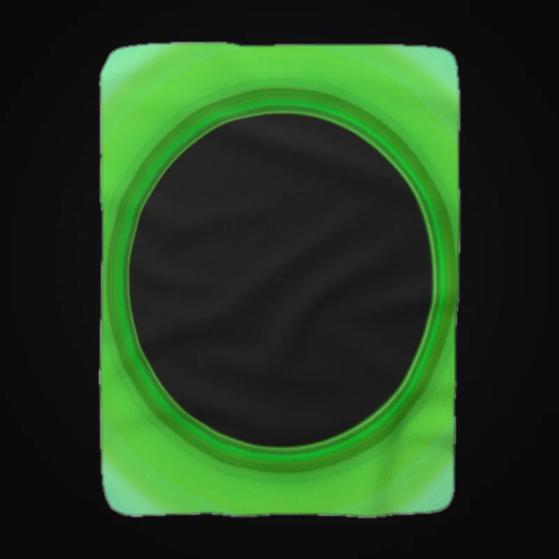 Circular light artwork shown on a sherpa blanket mockup