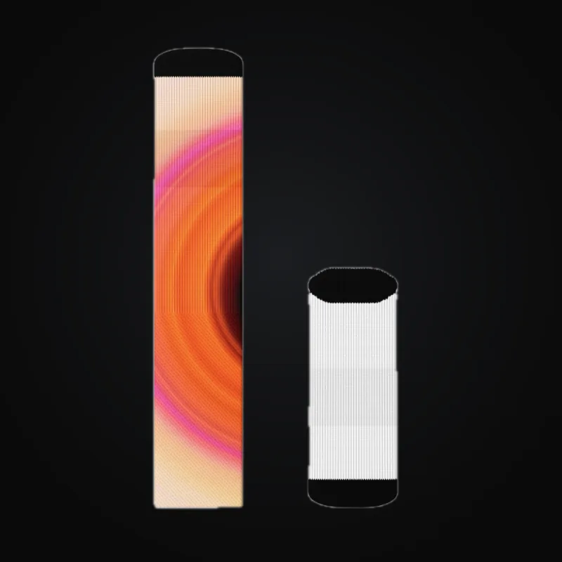 Circular light artwork shown on a socks mockup