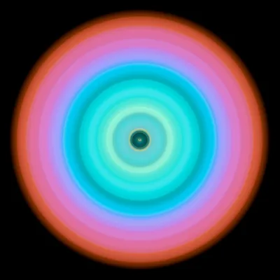 Original circular light artwork before product placement