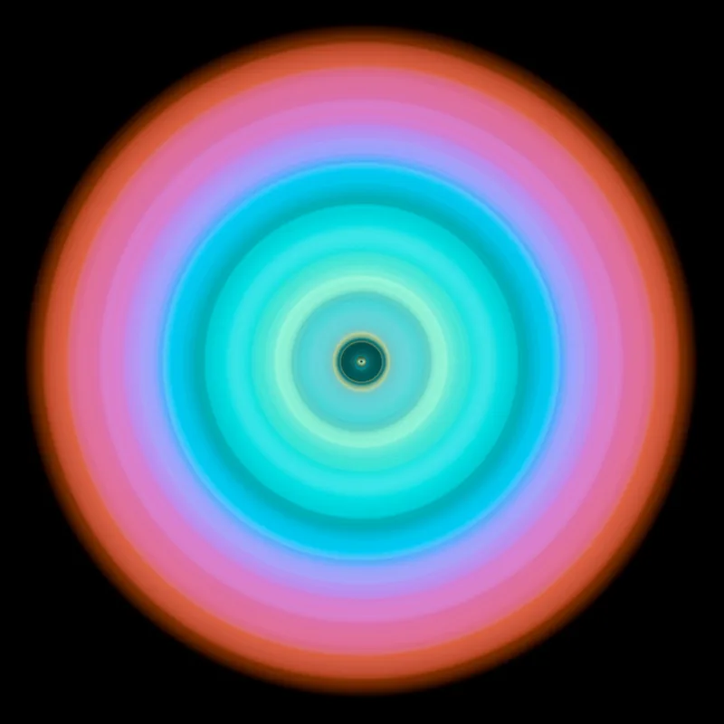 Original circular light artwork before product placement