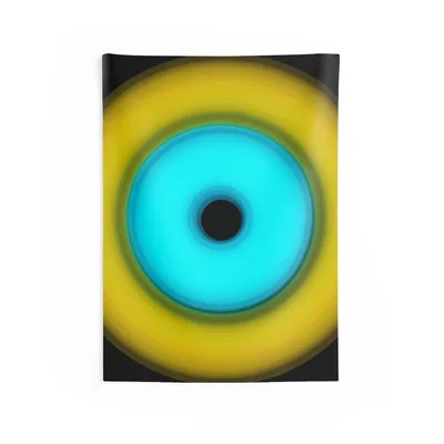 Obra de luz circular del fundador de ArtDrop en tapiz de pared