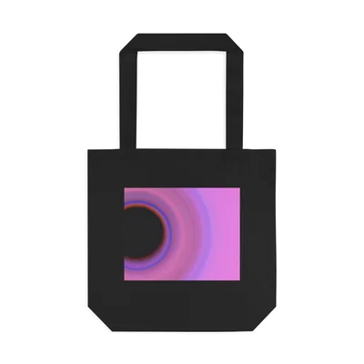 Circular light artwork by the ArtDrop founder on a real cotton tote