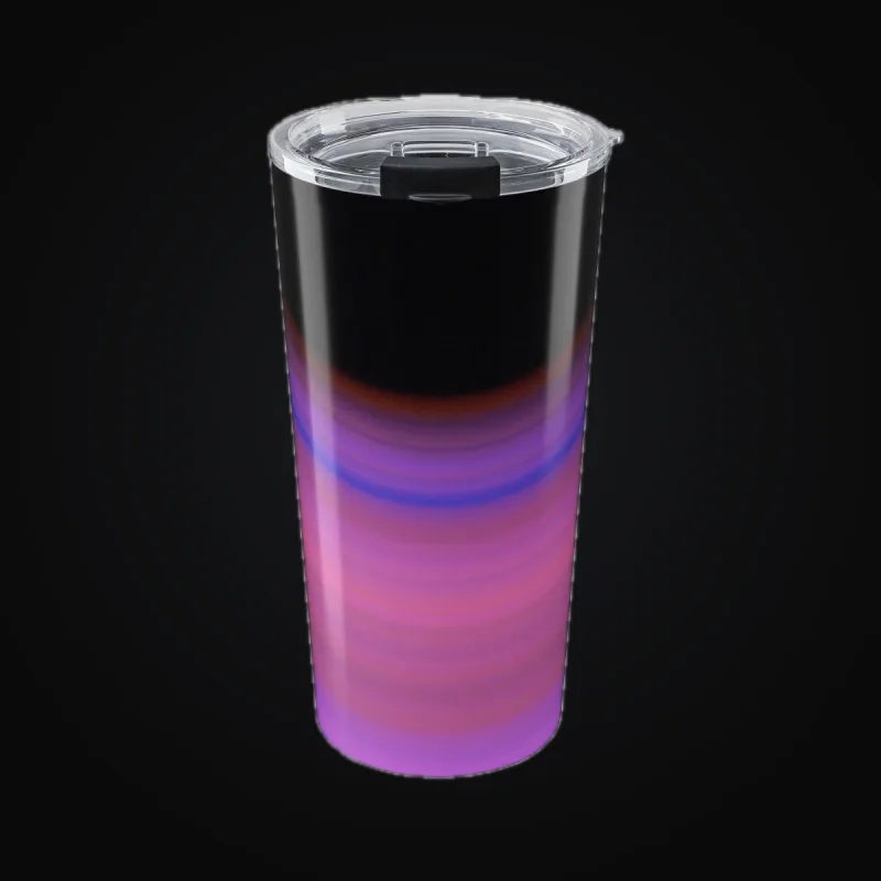 Circular light artwork shown on a tumbler mockup