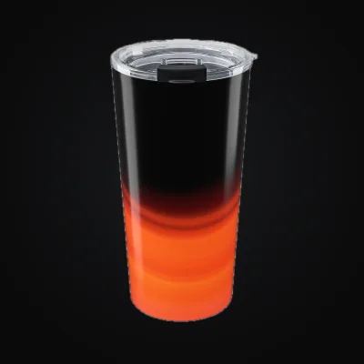 Circular light artwork shown on a tumbler mockup
