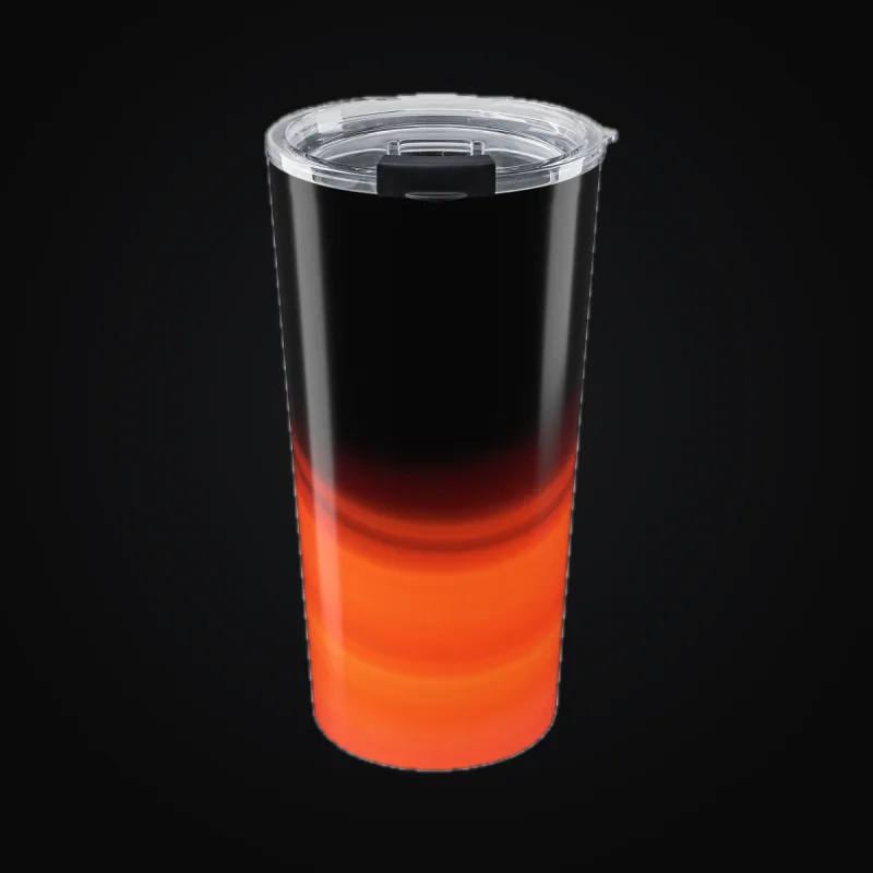 Circular light artwork shown on a tumbler mockup