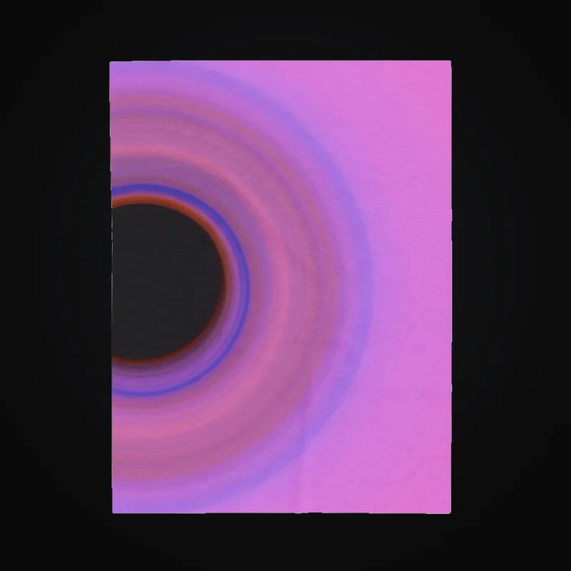 Circular light artwork shown on a velveteen blanket mockup